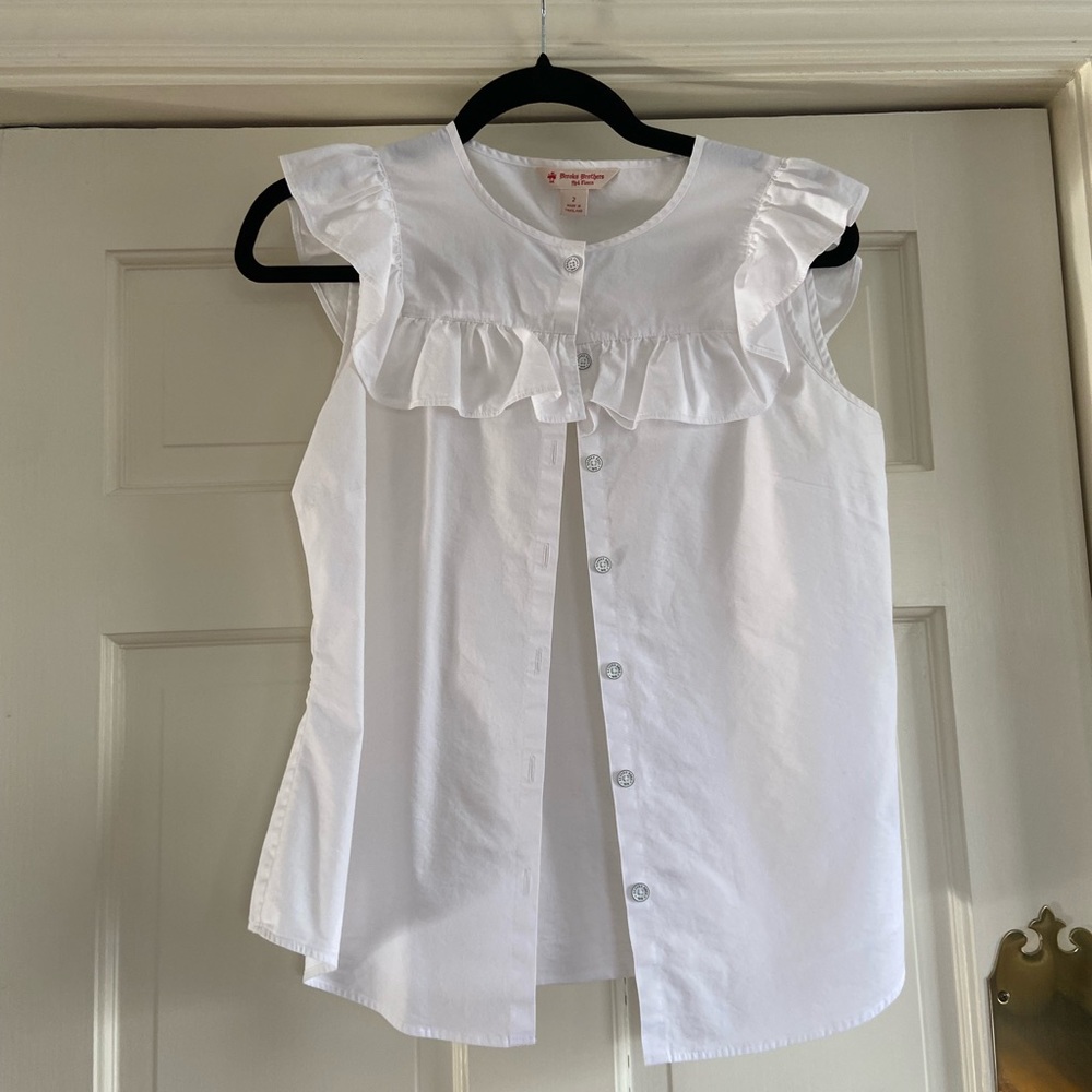Brooks Brothers Ruffled Blouse - Size 2